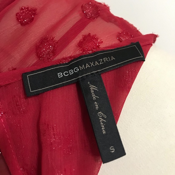 BCBG Metallic chiffon Mini dress SZ2-4 Holiday - Picture 6 of 7